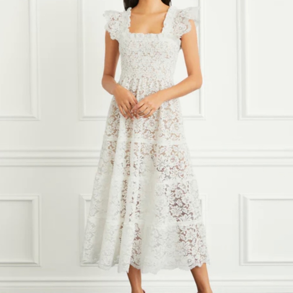 Hill House White Lace Ellie Nap Dress Limited Edition Large